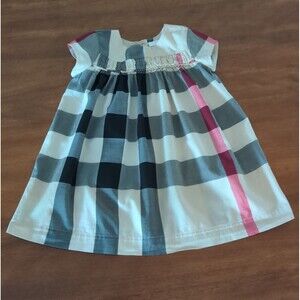 Burberry toddler girls printed short sleeve cotton Dress size 2Y GUC